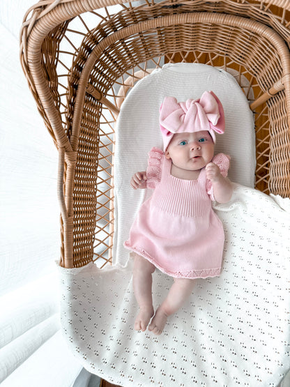 Dahlia Pointelle Knitted Dress - Fairy Floss