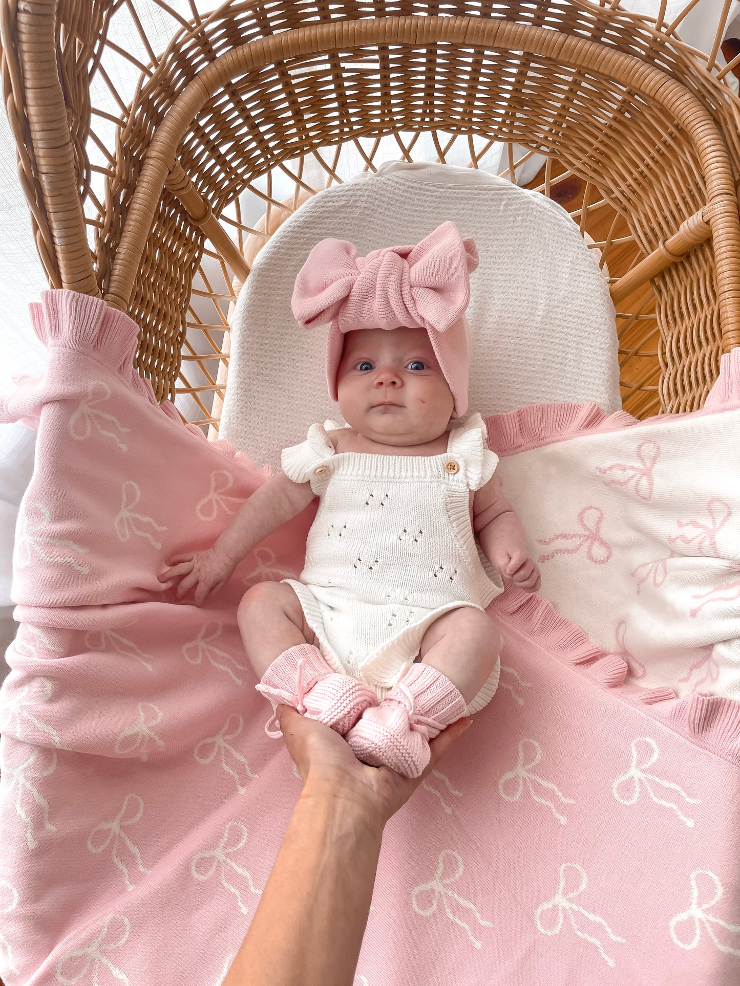 Little Bow Reversible Blanket