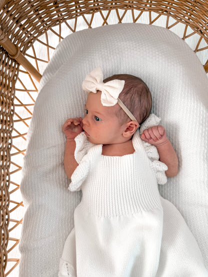 Dahlia Pointelle Knitted Dress - Milk