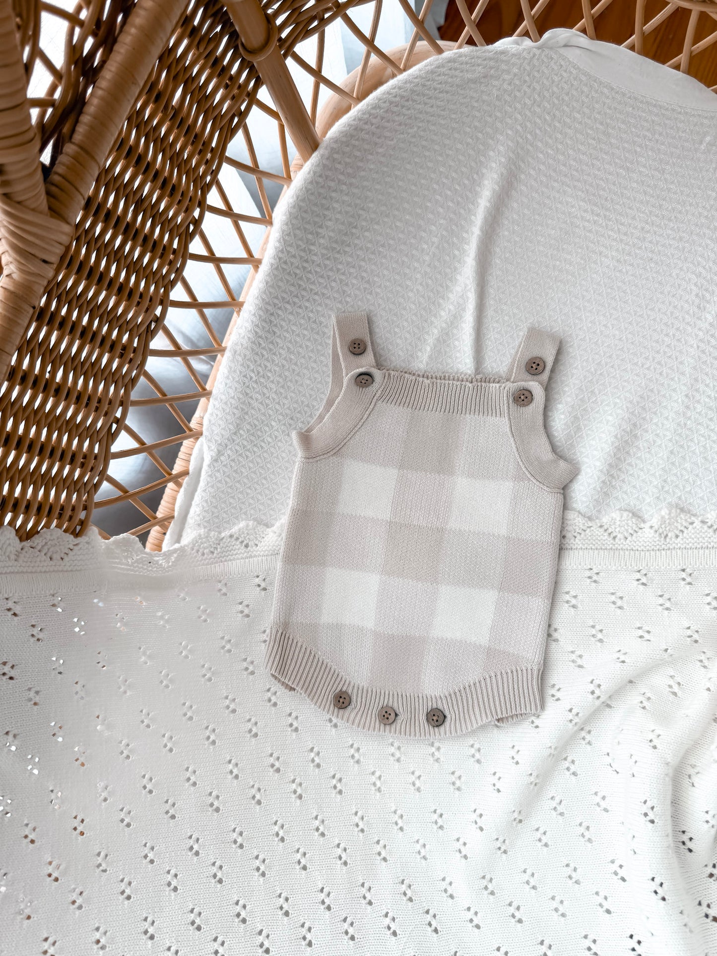 Chai Milk Sleeveless Romper