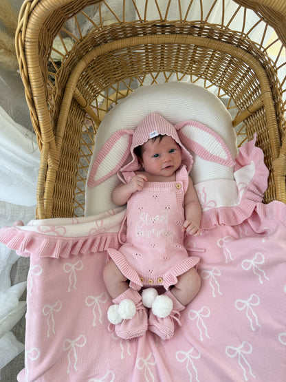 Dahlia Sleeveless Pointelle Romper - Fairy Floss
