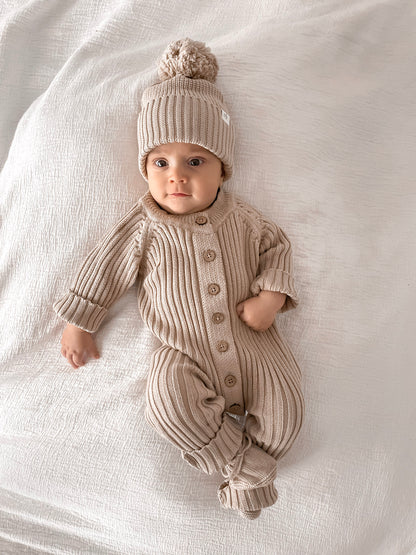 Knitted Beanie - Fawn