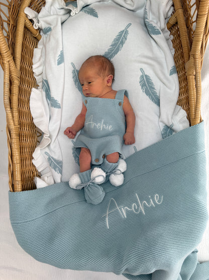 Classic Sleeveless Romper - Sea Mist