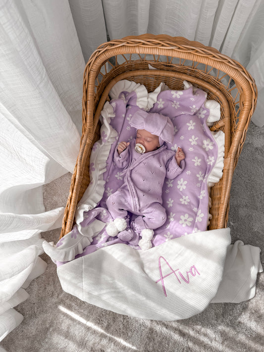 Dahlia Full Length Pointelle Romper - Lilac