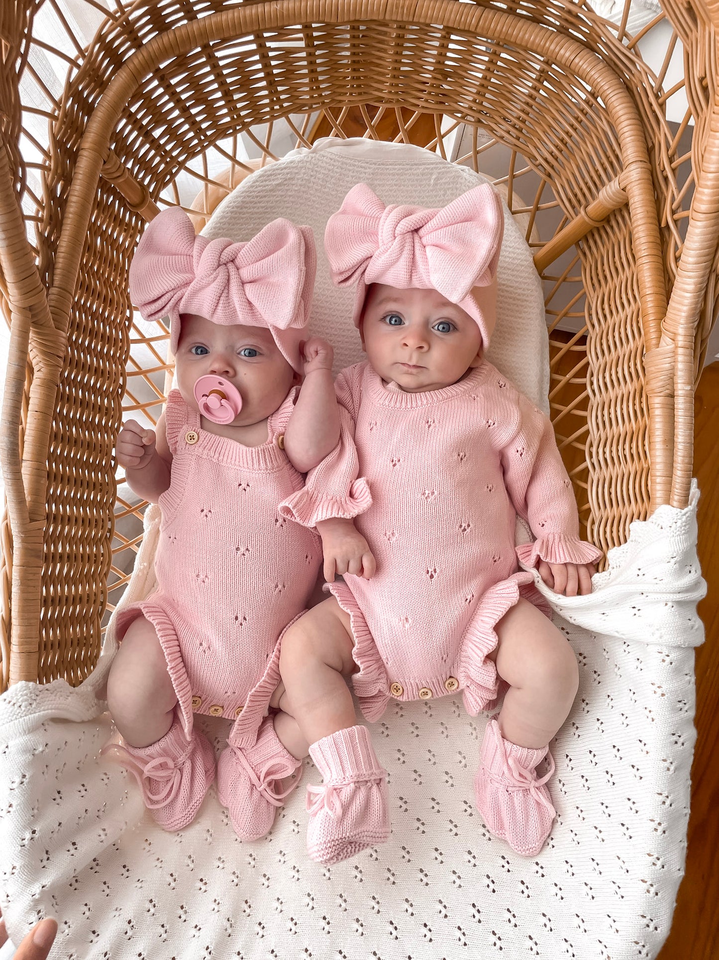 Dahlia Sleeveless Pointelle Romper - Fairy Floss