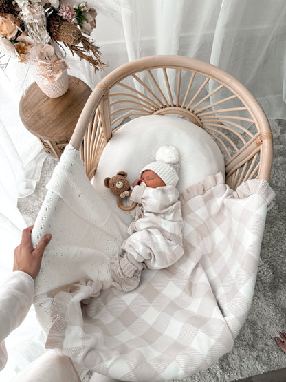 Gingham Pants - Latte & Milk