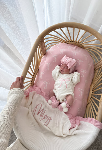 Little Bow Newborn Romper - Milk
