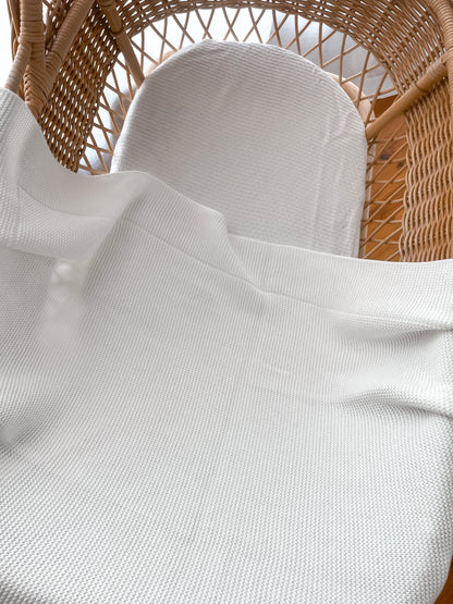 Classic Knitted Blanket - Milk