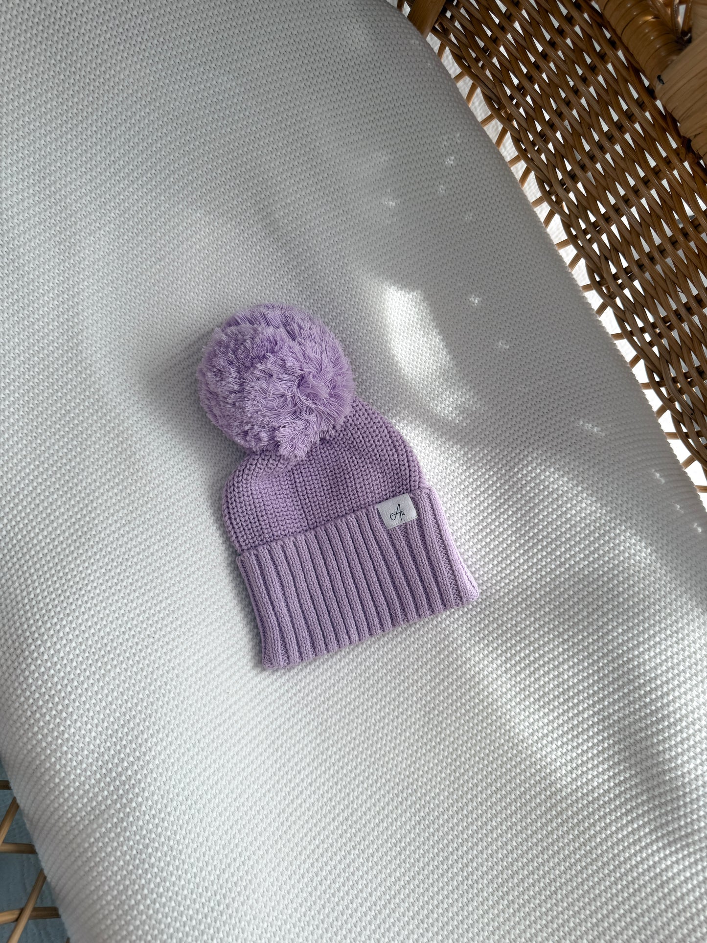 Knitted Beanie - Lilac