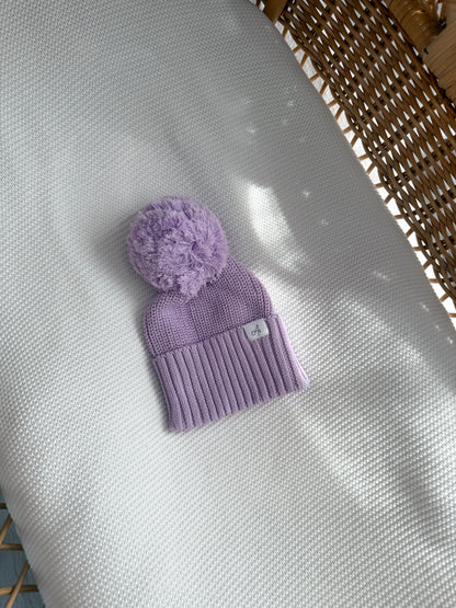Knitted Beanie - Lilac