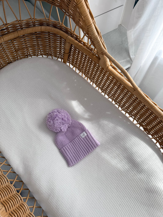 Knitted Beanie - Lilac