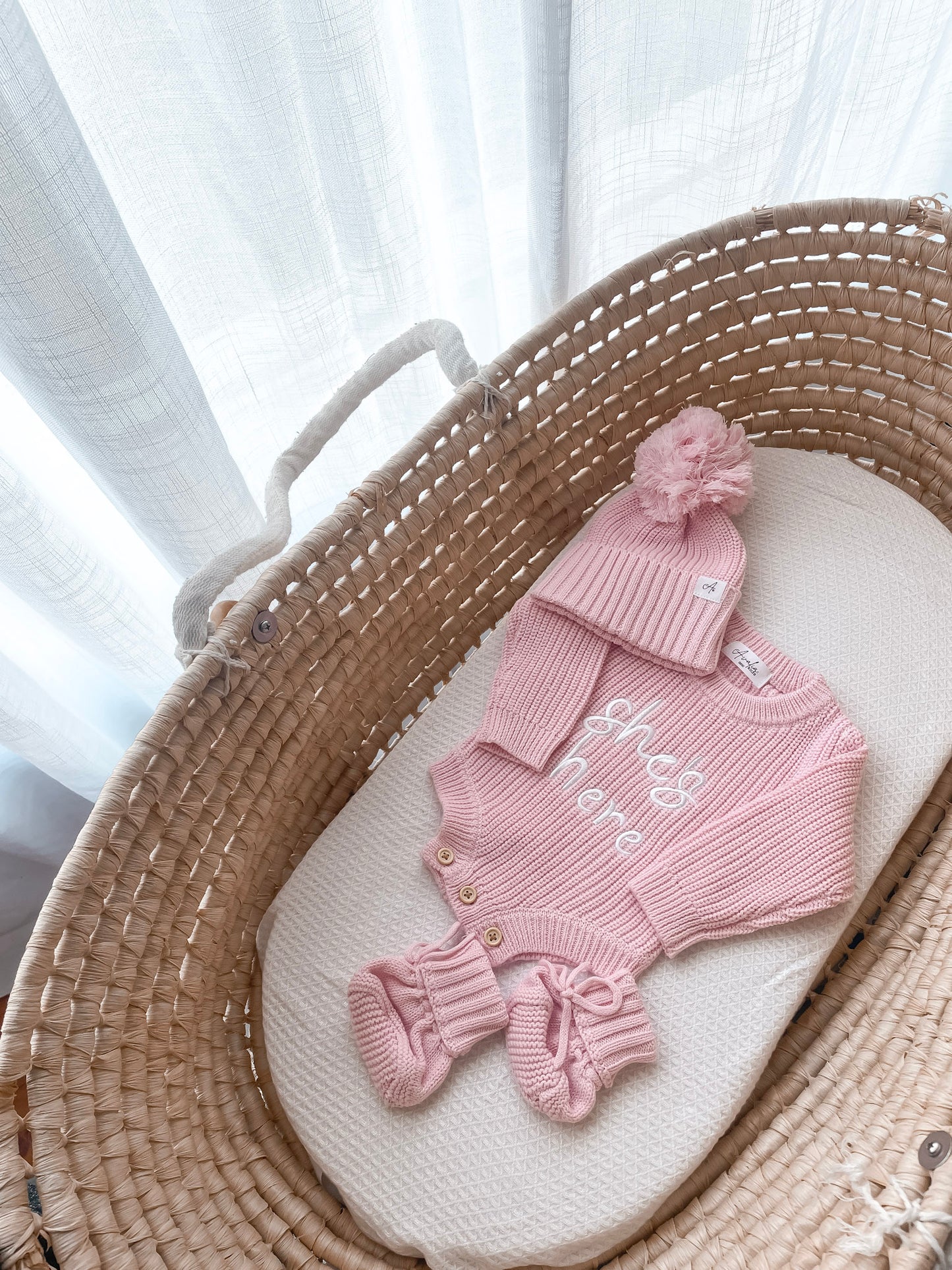 Knitted Booties - Fairy Floss