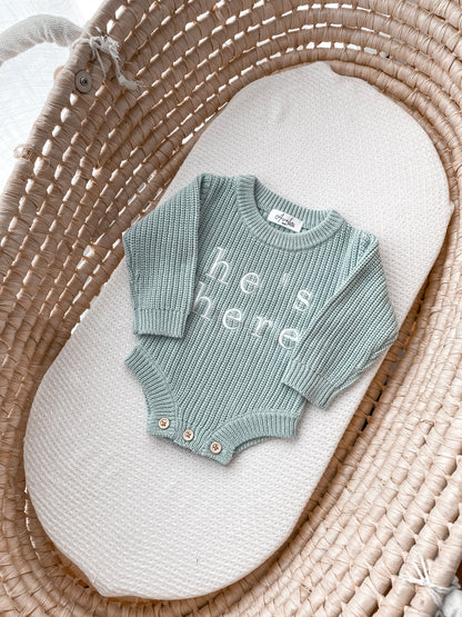 He's Here - Newborn Romper
