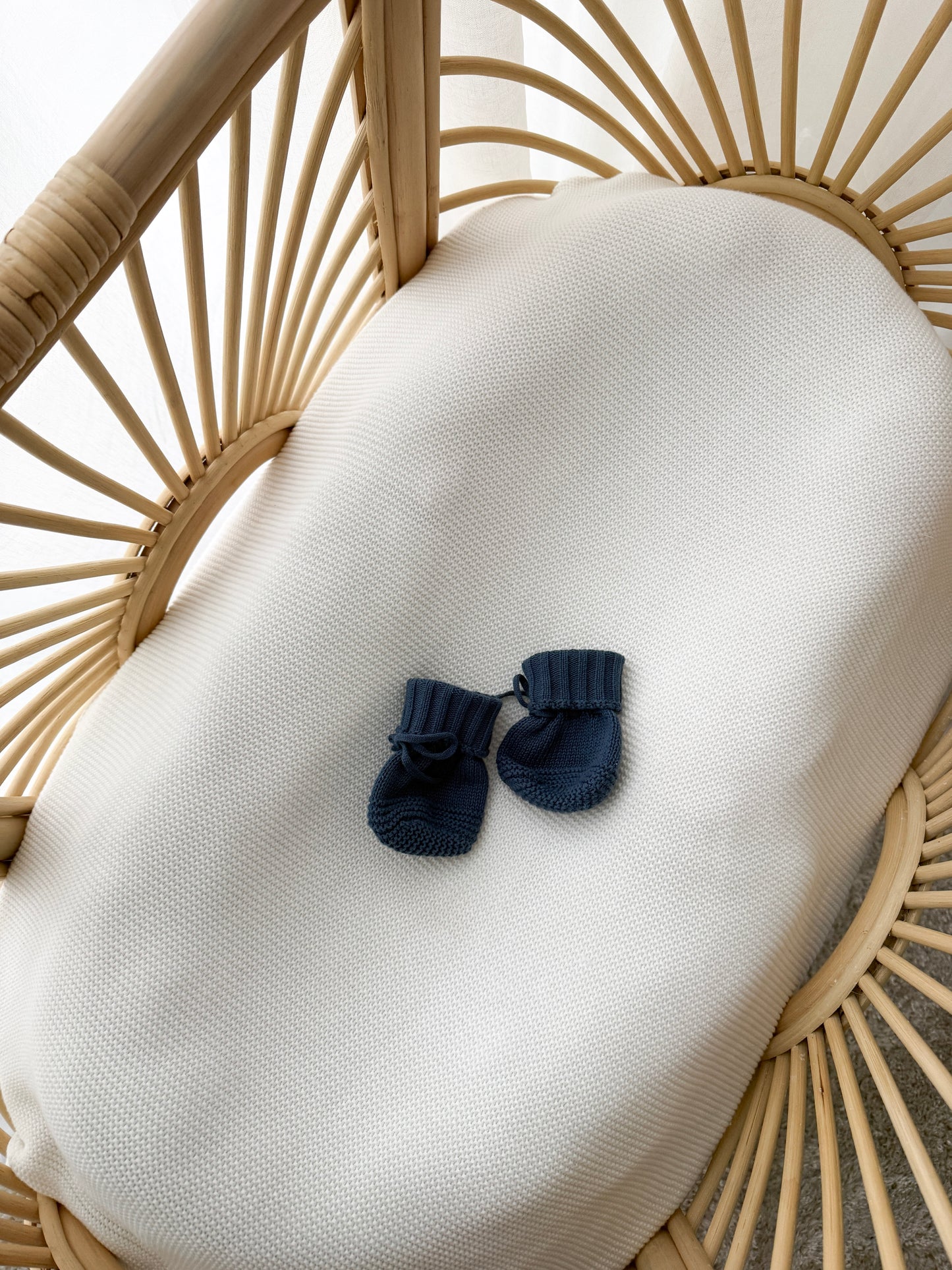 Knitted Booties - Midnight