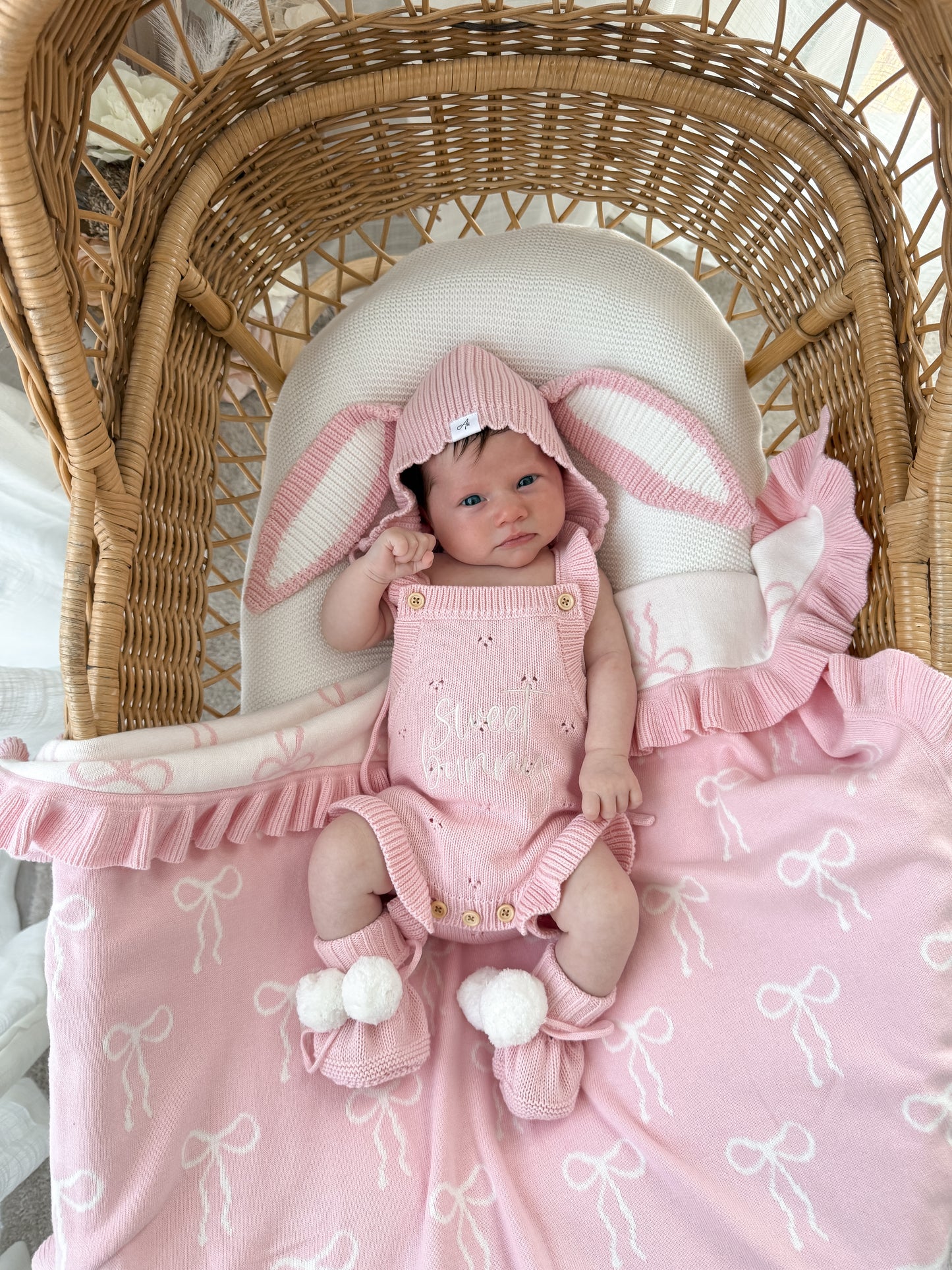 Dahlia Sleeveless Pointelle Romper - Fairy Floss
