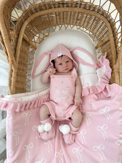 Dahlia Sleeveless Pointelle Romper - Fairy Floss