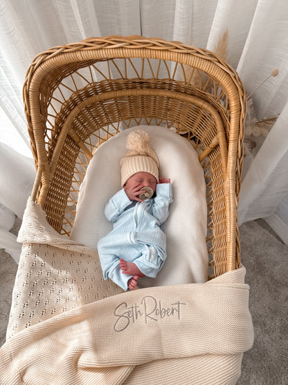 Pointelle Zippy Romper - Mist