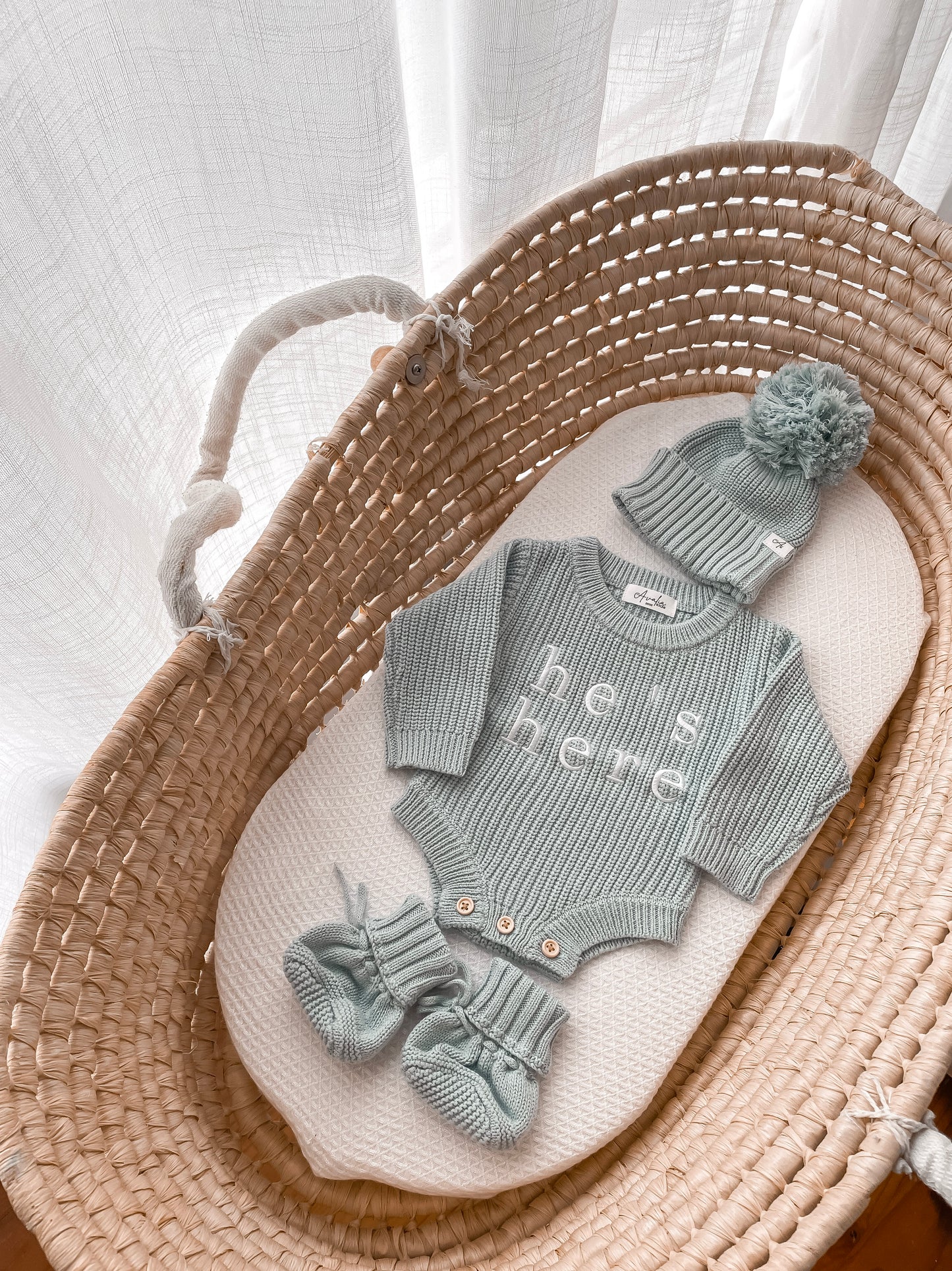 He's Here - Newborn Romper