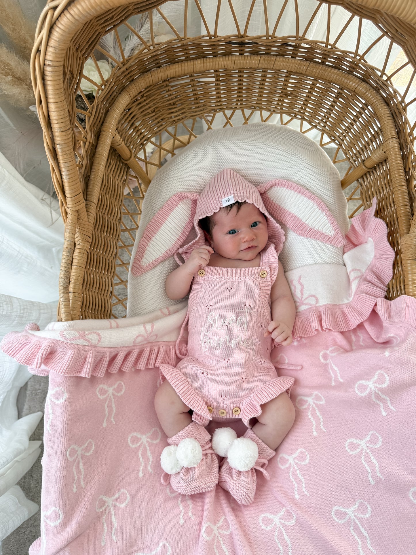 Dahlia Sleeveless Pointelle Romper - Fairy Floss