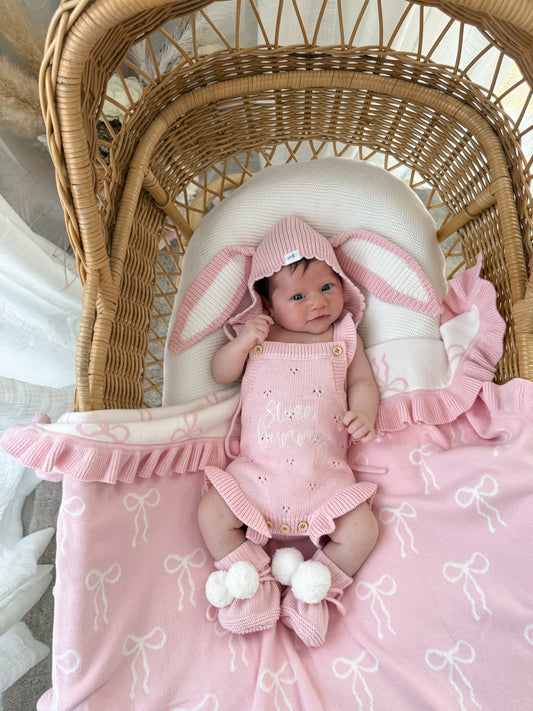 Dahlia Sleeveless Pointelle Romper - Fairy Floss