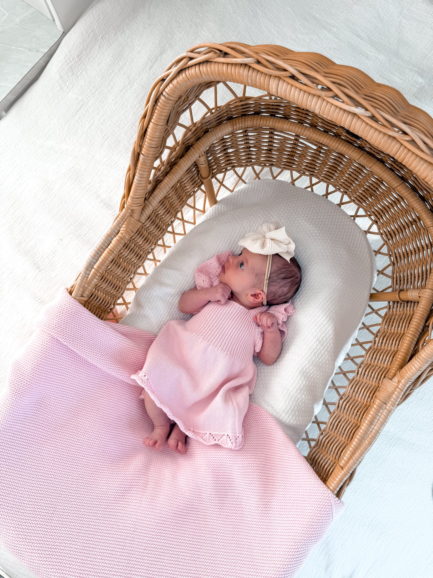 Dahlia Pointelle Knitted Dress - Fairy Floss