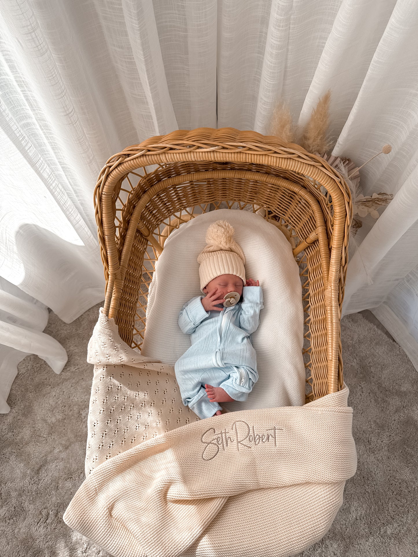 Pointelle Zippy Romper - Mist