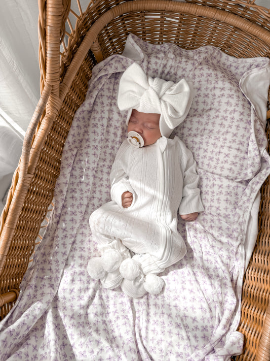 Pointelle Zippy Romper - Milk