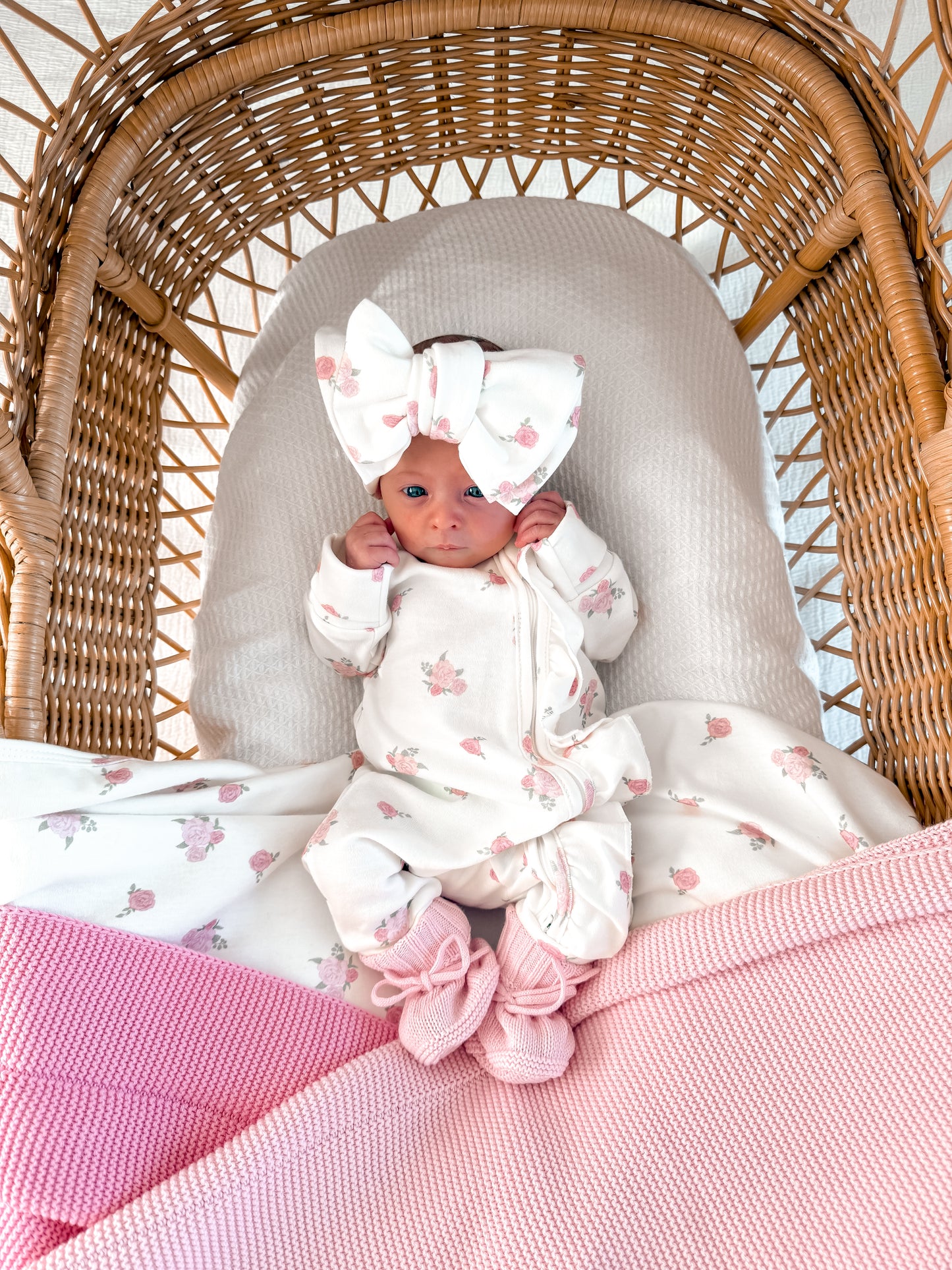 Little Rose Frilled Zippy Romper