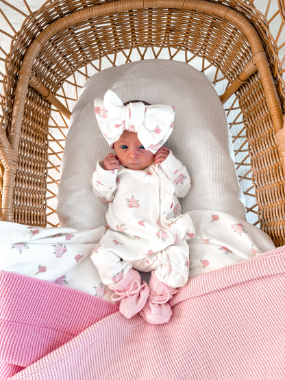 Little Rose Frilled Zippy Romper