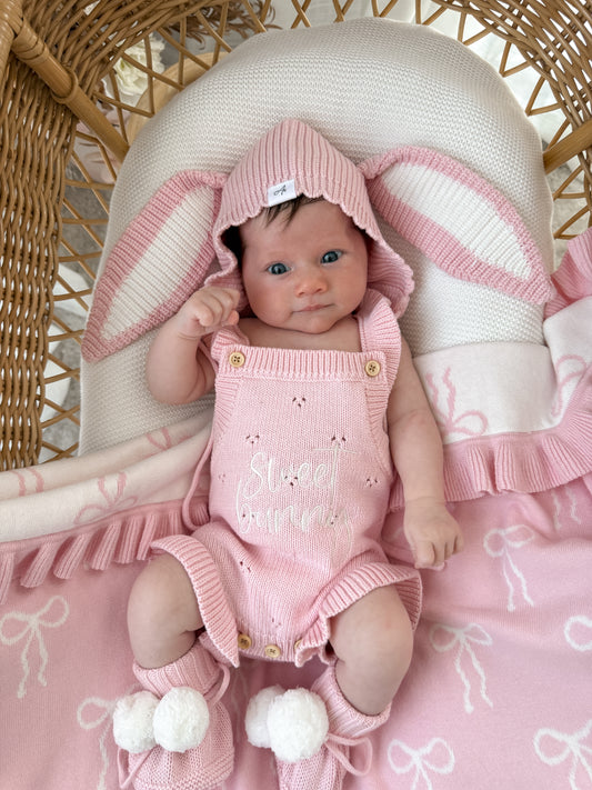 Dahlia Sleeveless Pointelle Romper - Fairy Floss