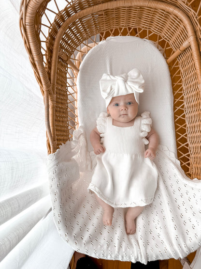 Dahlia Pointelle Knitted Dress - Milk