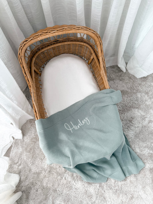 Classic Knitted Blanket - Eucalypt