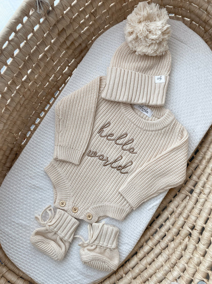 Knitted Beanie - Honey