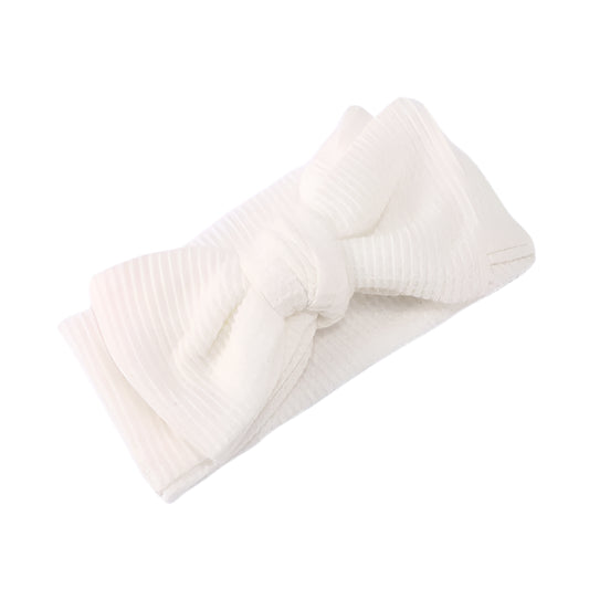 Janie Ribbed Bow Headbands (16 Colours) - 100% Cotton