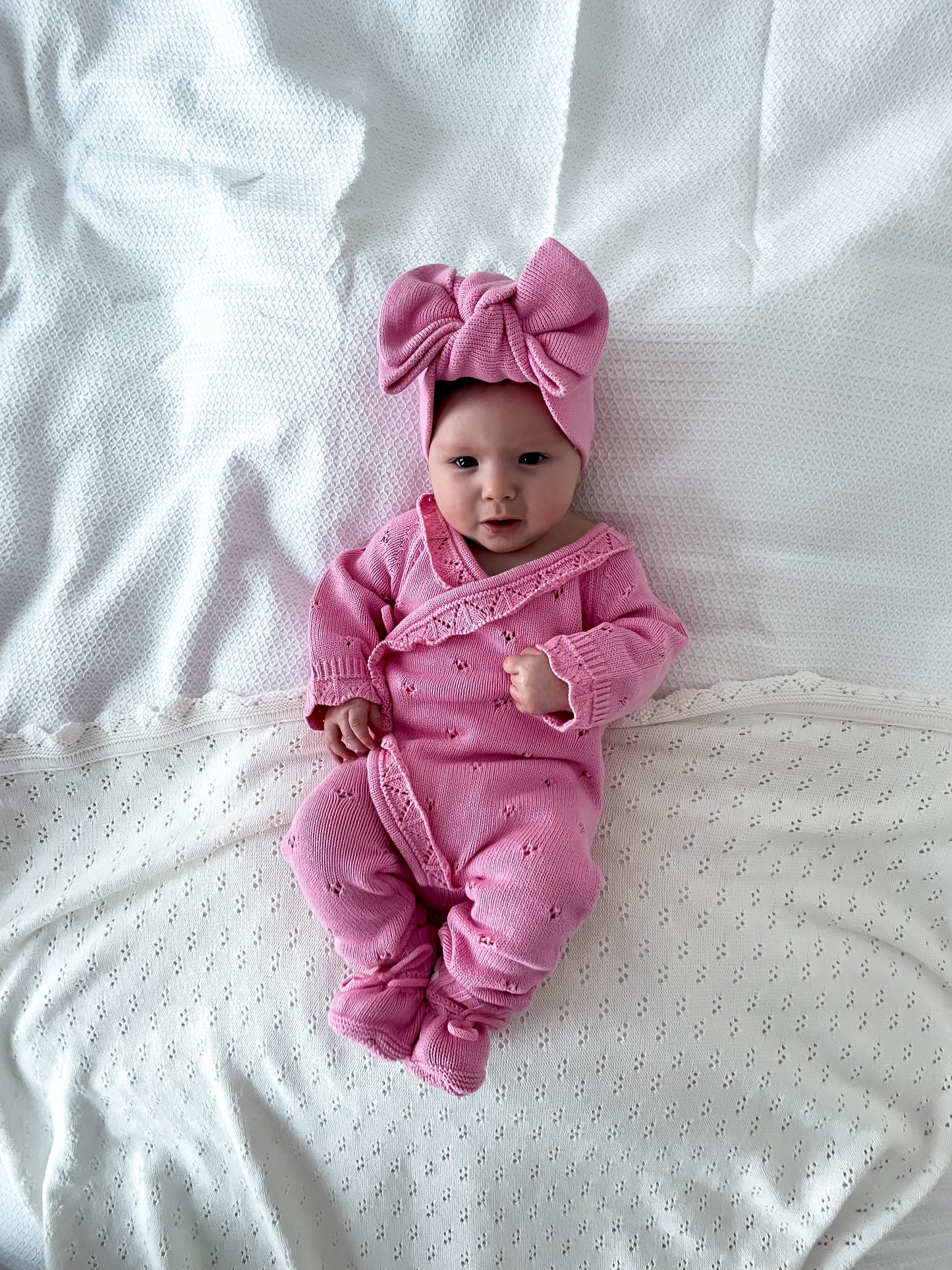 Dahlia Full Length Pointelle Romper - Blossom