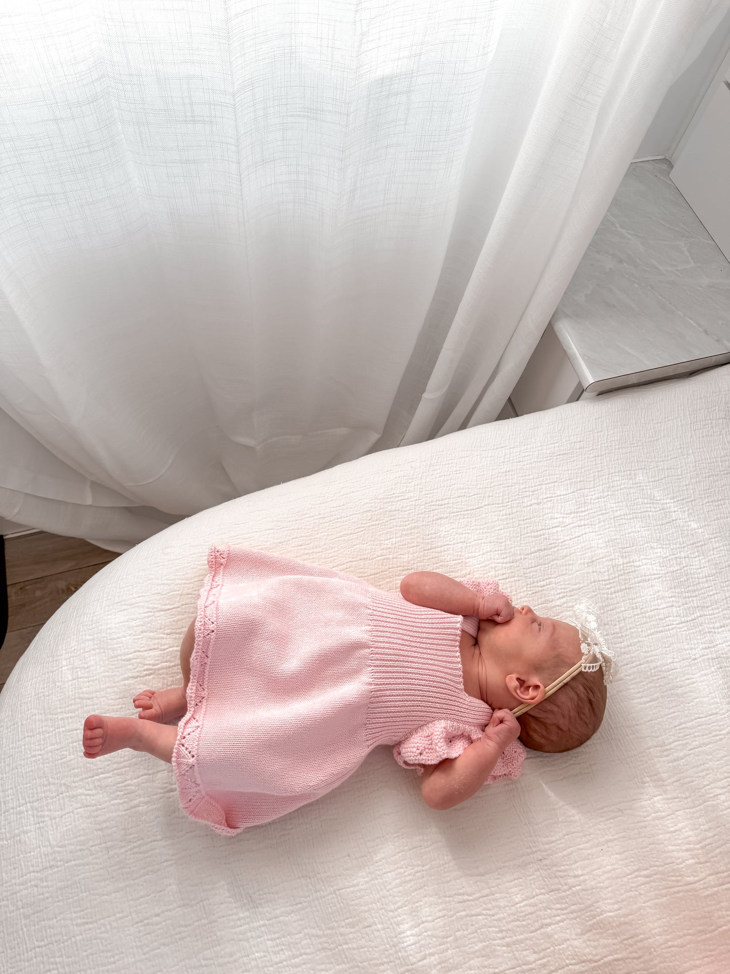 Dahlia Pointelle Knitted Dress - Fairy Floss