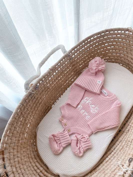 Knitted Beanie - Fairy Floss