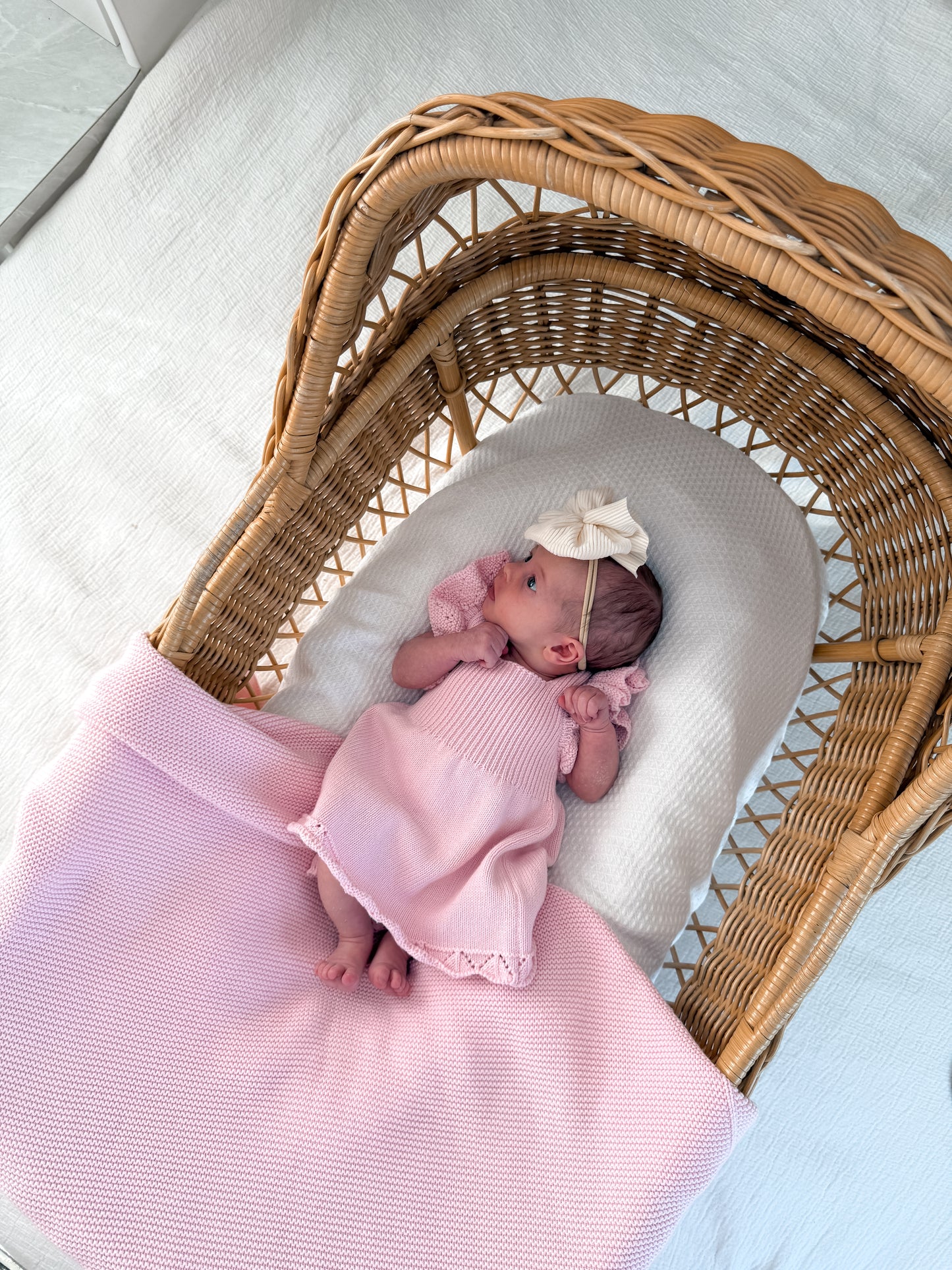 Dahlia Pointelle Knitted Dress - Fairy Floss