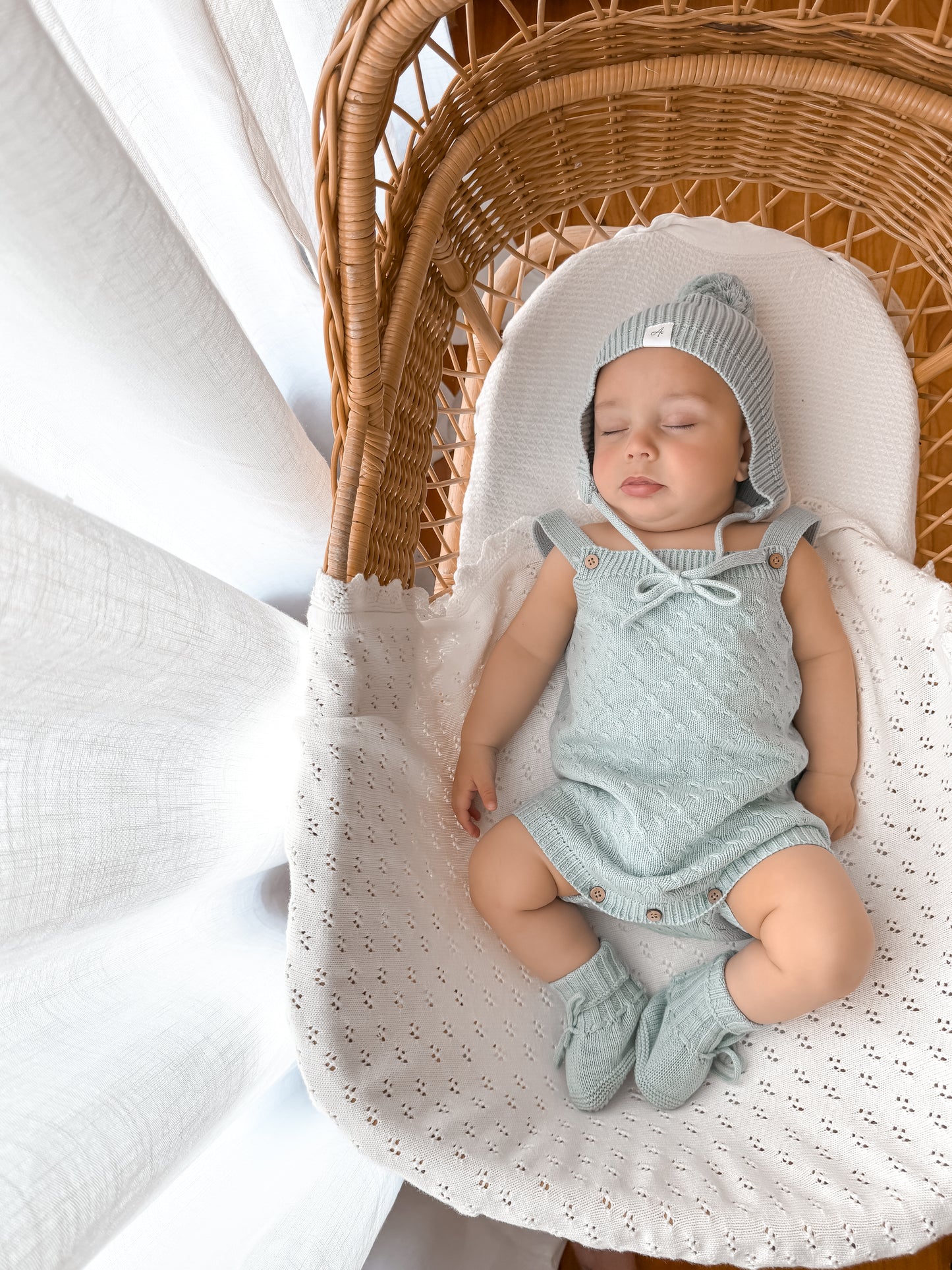 Haven Sleeveless Romper - Sea Mist