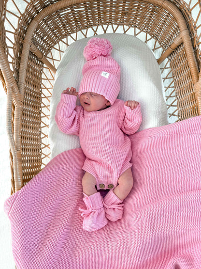 Classic Knitted Blanket - Blossom