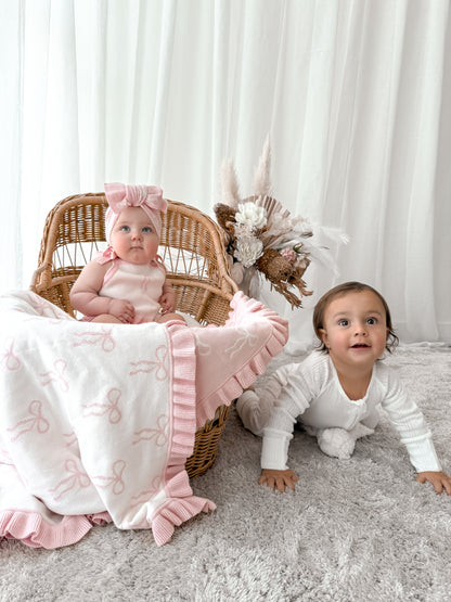 Little Bow Tie Top - Milk & Fairy Floss