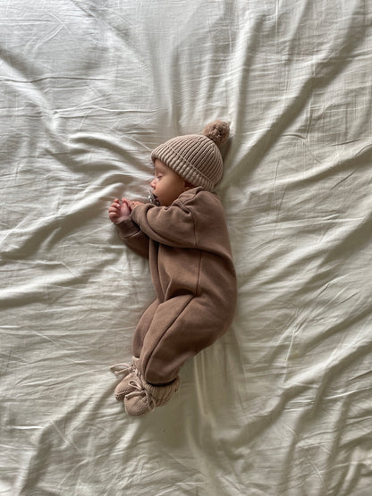 Little Dude Neutral Onesie - Chocolate
