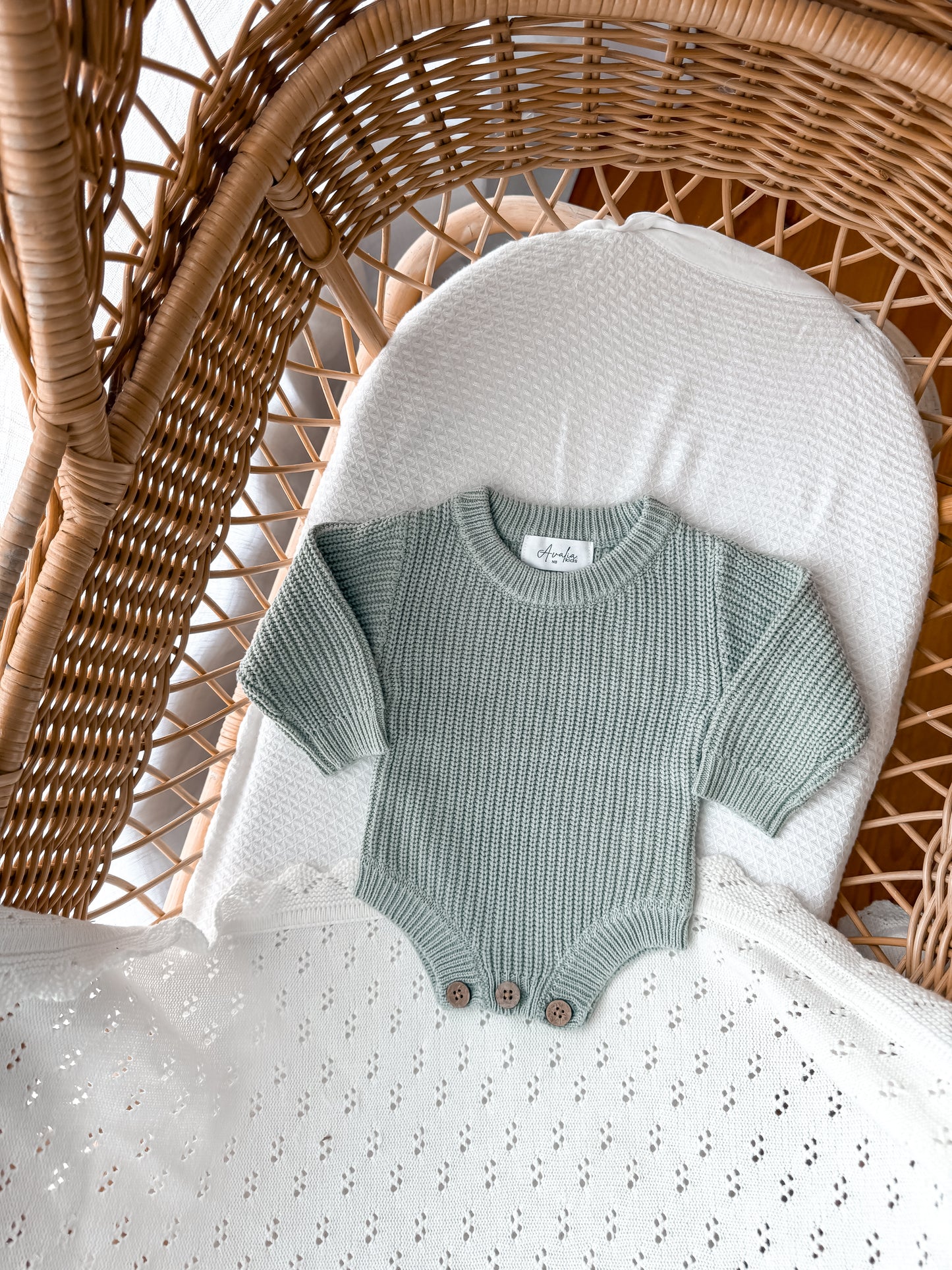 Wonder Newborn Romper - Eucalypt