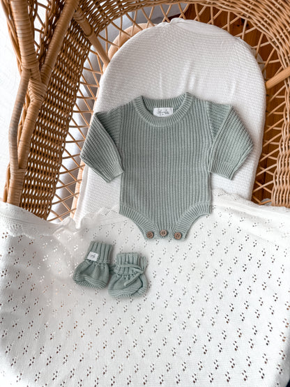 Wonder Newborn Romper - Eucalypt