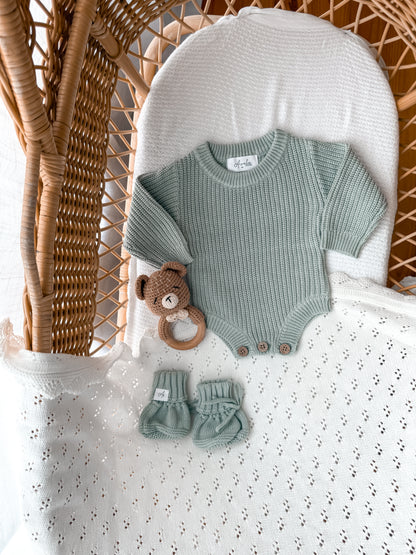 Wonder Newborn Romper - Eucalypt