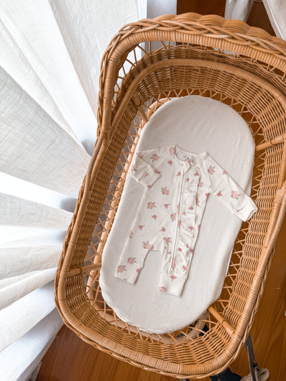 Little Rose Frilled Zippy Romper