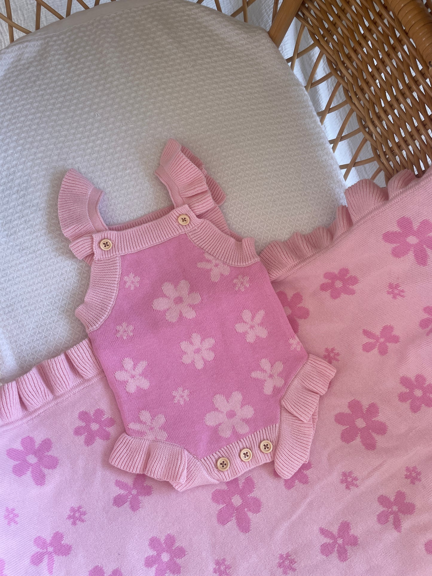 Little Daisy Sleeveless Romper - Blossom & Fairy Floss