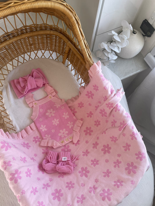 Little Daisy Sleeveless Romper - Blossom & Fairy Floss