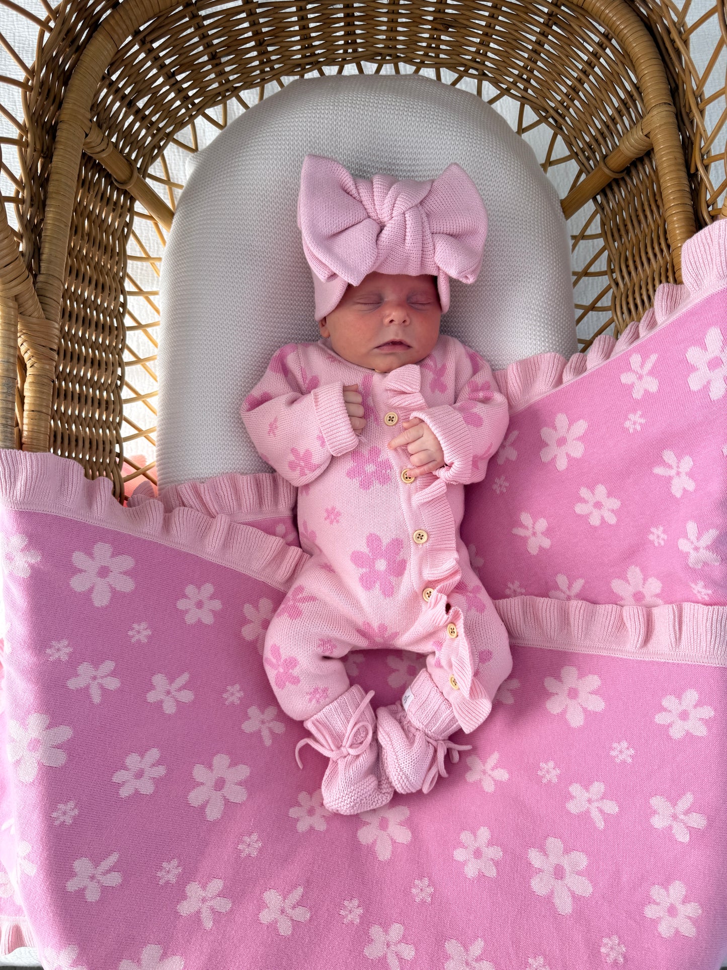 Little Daisy Frilled Romper - Blossom & Fairy Floss