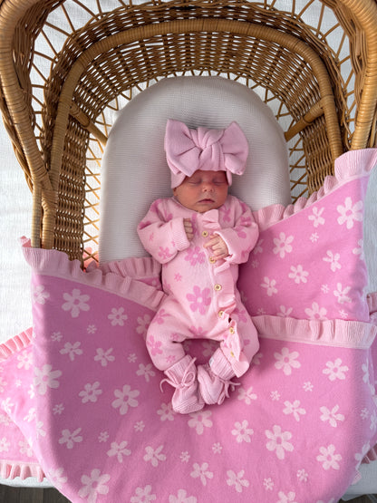 Little Daisy Frilled Romper - Blossom & Fairy Floss